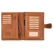 Benthill Arbeitsmappe A5 Echt Leder | Konferenzmappe aus echtem Leder | Reißverschluss Schreibmappe | Dokumentenmappe - Organizer