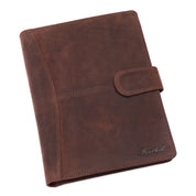 Benthill Arbeitsmappe A5 Echt Leder | Konferenzmappe aus echtem Leder | Reißverschluss Schreibmappe | Dokumentenmappe - Organizer