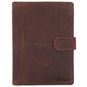 Benthill Arbeitsmappe A5 Echt Leder | Konferenzmappe aus echtem Leder | Reißverschluss Schreibmappe | Dokumentenmappe - Organizer