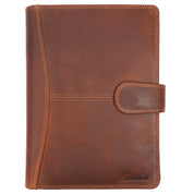 Benthill Arbeitsmappe A5 Echt Leder | Konferenzmappe aus echtem Leder | Reißverschluss Schreibmappe | Dokumentenmappe - Organizer