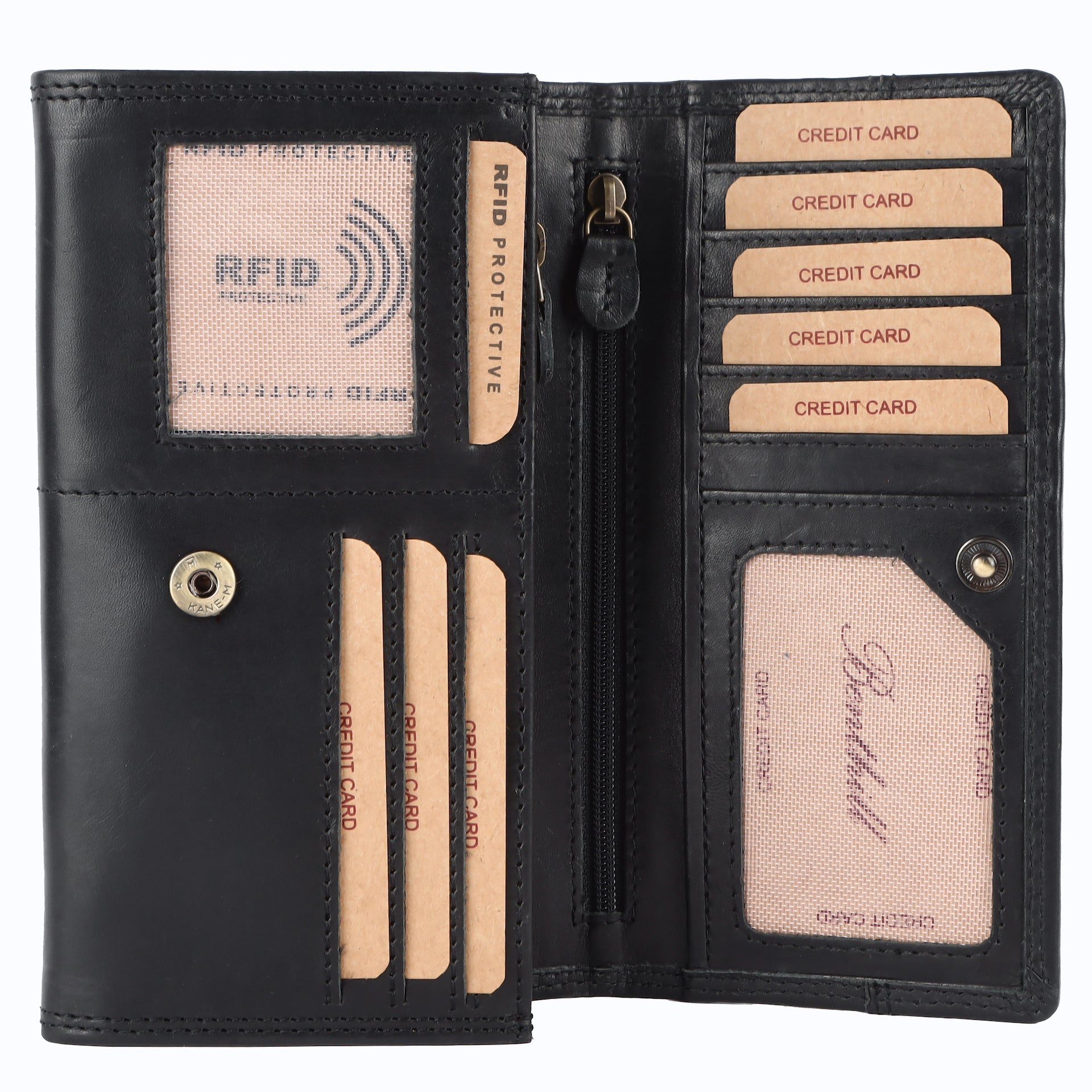 Benthill Portemonnaie Damen Leder - Hochwertige weiche Vintage EchtLeder Damen Geldbörse mit RFID Schutz - Grosse Damenbörse lang - Frauen Portmonee inkl. Geschenkbox