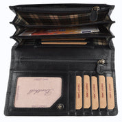 Benthill Portemonnaie Damen Leder - Hochwertige weiche Vintage EchtLeder Damen Geldbörse mit RFID Schutz - Grosse Damenbörse lang - Frauen Portmonee inkl. Geschenkbox
