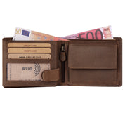 Benthill Geldbörse Herren Leder - Echtleder Geldbeutel mit RFID-Schutz - Slim Portemonnaie für Männer - Echtem Vintage Leder