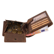 Benthill Geldbörse Herren Leder - Echtleder Geldbeutel mit RFID-Schutz - Slim Portemonnaie für Männer - Echtem Vintage Leder