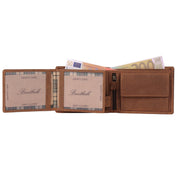 Benthill Geldbörse Herren Leder - Echtleder Geldbeutel mit RFID-Schutz - Slim Portemonnaie für Männer - Echtem Vintage Leder