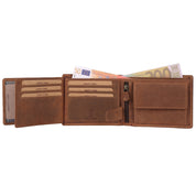 Benthill Geldbörse Herren Leder - Echtleder Geldbeutel mit RFID-Schutz - Slim Portemonnaie für Männer - Echtem Vintage Leder