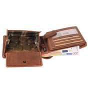 Benthill Geldbörse Herren Leder - Echtleder Geldbeutel mit RFID-Schutz - Slim Portemonnaie für Männer - Echtem Vintage Leder