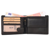 Benthill Geldbörse Herren Leder - Echtleder Geldbeutel mit RFID-Schutz - Slim Portemonnaie für Männer - Echtem Vintage Leder