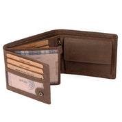 Benthill Geldbörse Herren Leder - Echtleder Geldbeutel mit RFID-Schutz - Slim Portemonnaie für Männer - Echtem Vintage Leder