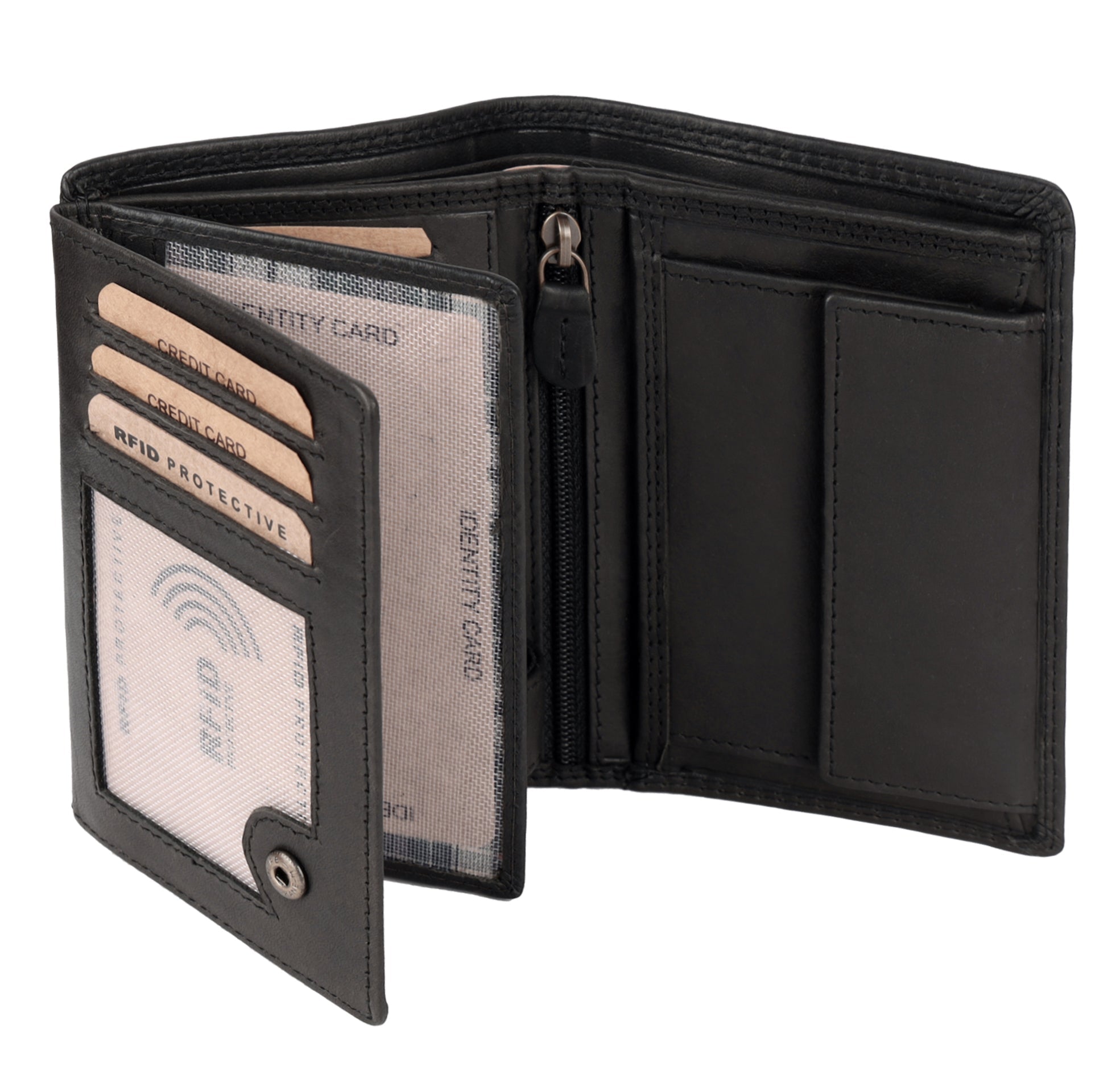 Benthill Geldbörse Herren Leder - Echtleder Geldbeutel mit RFID-Schutz - Slim Portemonnaie für Männer - Echtem Vintage Leder