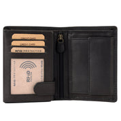 Benthill Geldbörse Herren Leder - Echtleder Geldbeutel mit RFID-Schutz - Slim Portemonnaie für Männer - Echtem Vintage Leder