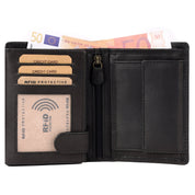 Benthill Geldbörse Herren Leder - Echtleder Geldbeutel mit RFID-Schutz - Slim Portemonnaie für Männer - Echtem Vintage Leder