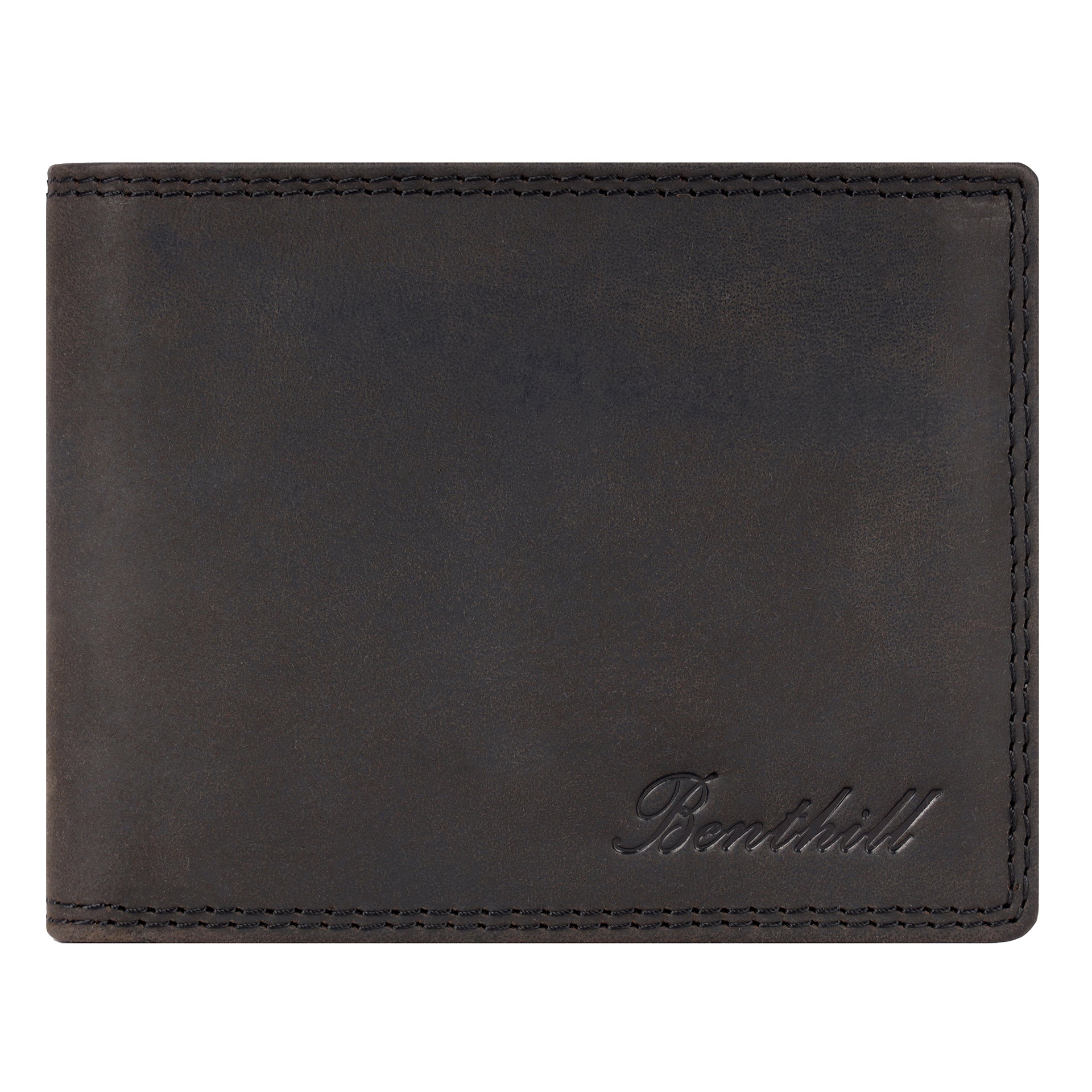 Benthill Geldbörse Herren Leder - Echtleder Geldbeutel mit RFID-Schutz - Slim Portemonnaie für Männer - Echtem Vintage Leder