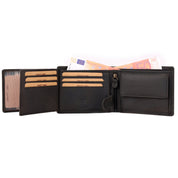 Benthill Geldbörse Herren Leder - Echtleder Geldbeutel mit RFID-Schutz - Slim Portemonnaie für Männer - Echtem Vintage Leder