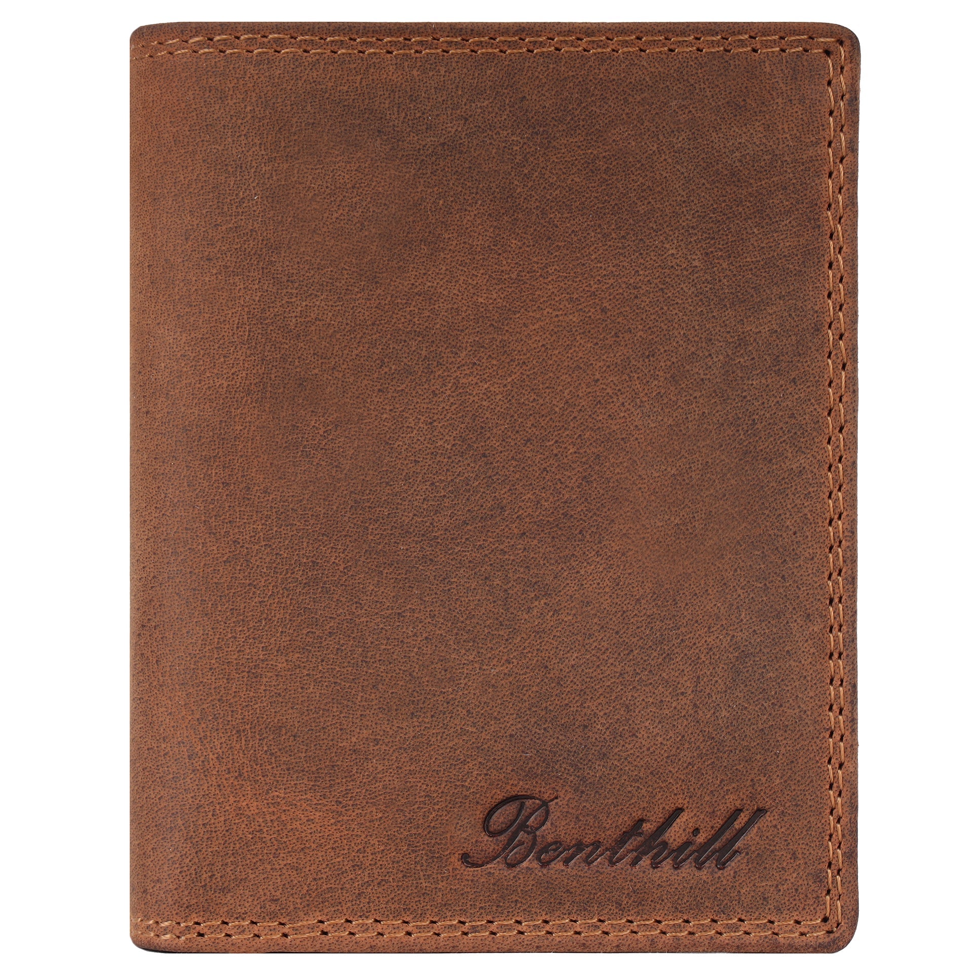 Benthill Geldbörse Herren Leder - Echtleder Geldbeutel mit RFID-Schutz - Slim Portemonnaie für Männer - Echtem Vintage Leder
