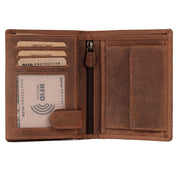 Benthill Geldbörse Herren Leder - Echtleder Geldbeutel mit RFID-Schutz - Slim Portemonnaie für Männer - Echtem Vintage Leder