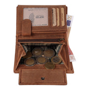 Benthill Geldbörse Herren Leder - Echtleder Geldbeutel mit RFID-Schutz - Slim Portemonnaie für Männer - Echtem Vintage Leder