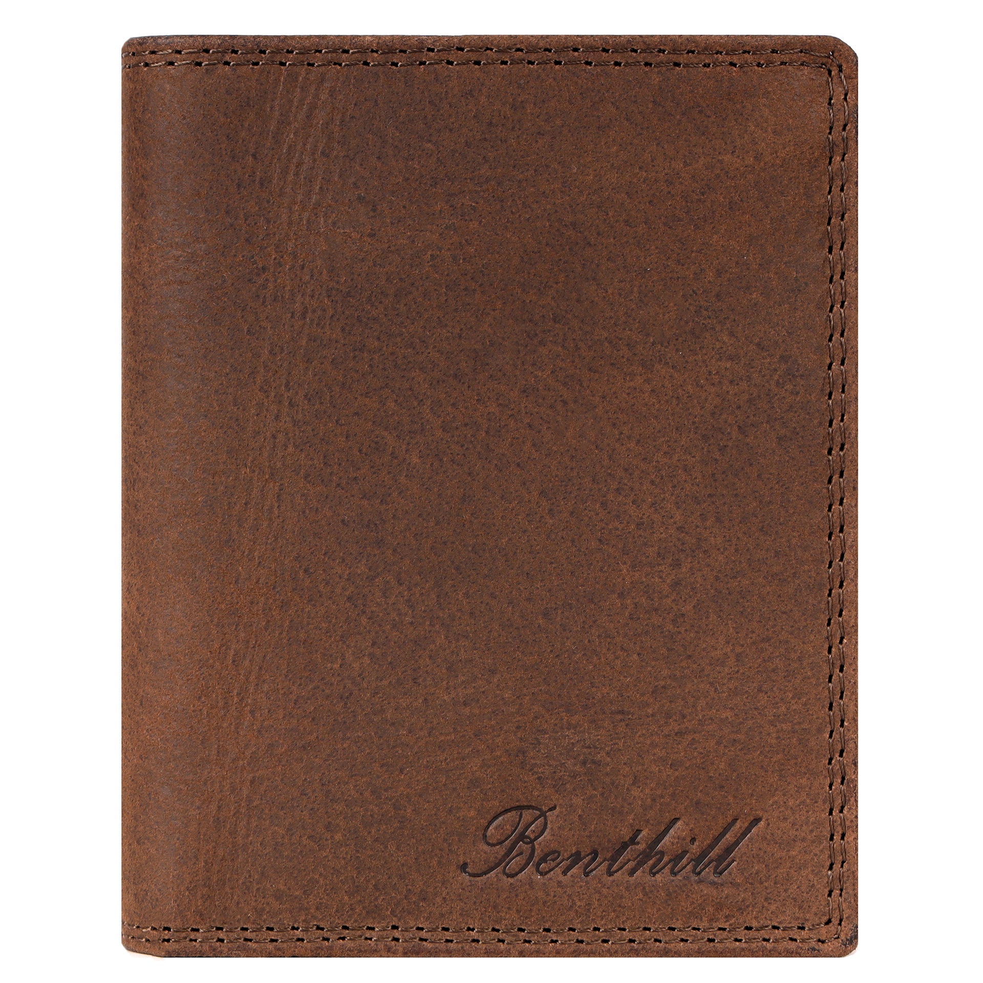 Benthill Geldbörse Herren Leder - Echtleder Geldbeutel mit RFID-Schutz - Slim Portemonnaie für Männer - Echtem Vintage Leder