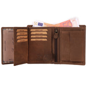 Benthill Geldbörse Herren Leder - Echtleder Geldbeutel mit RFID-Schutz - Slim Portemonnaie für Männer - Echtem Vintage Leder
