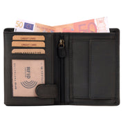 Benthill Geldbörse Herren Leder - Echtleder Geldbeutel mit RFID-Schutz - Slim Portemonnaie für Männer - Echtem Vintage Leder