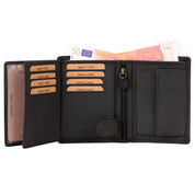 Benthill Geldbörse Herren Leder - Echtleder Geldbeutel mit RFID-Schutz - Slim Portemonnaie für Männer - Echtem Vintage Leder