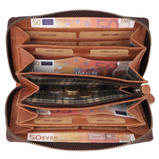 Benthill Geldbörse Groß Leder - XL Portemonnaie mit RFID-Schutz - Großes Portmonee mit vielen Kartenfächern - Reißverschluss Geldtasche inkl. Geschenkbox