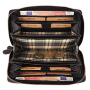 Benthill Geldbörse Groß Leder - XL Portemonnaie mit RFID-Schutz - Großes Portmonee mit vielen Kartenfächern - Reißverschluss Geldtasche inkl. Geschenkbox