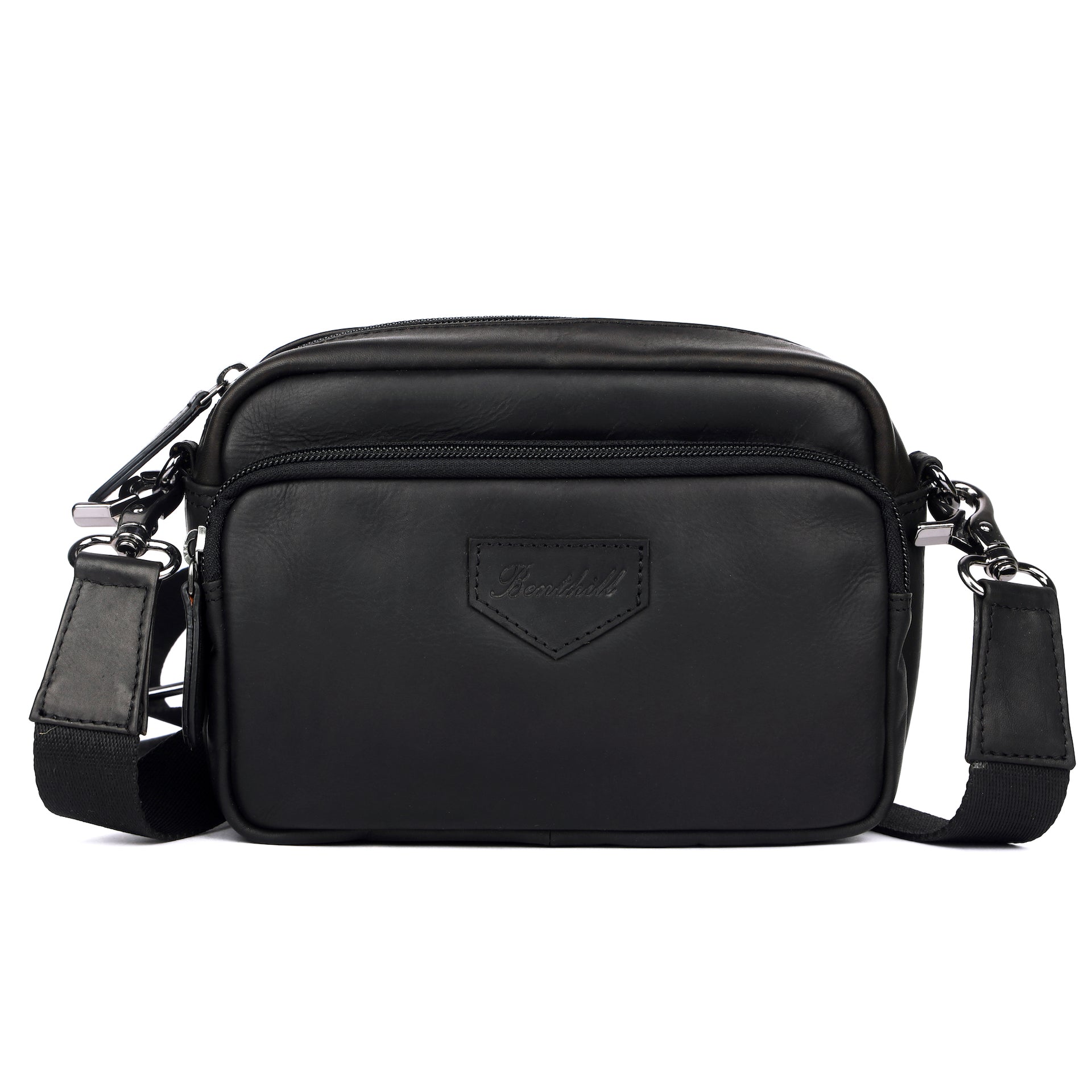 Benthill Schultertasche Herren Damen Echt-Leder | Herren Umhängetasche aus hochwertigem Rindsleder | Vintage Echtleder Bag