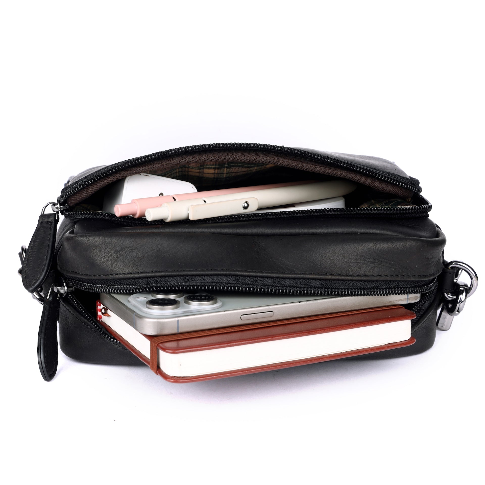 Benthill Schultertasche Herren Damen Echt-Leder | Herren Umhängetasche aus hochwertigem Rindsleder | Vintage Echtleder Bag