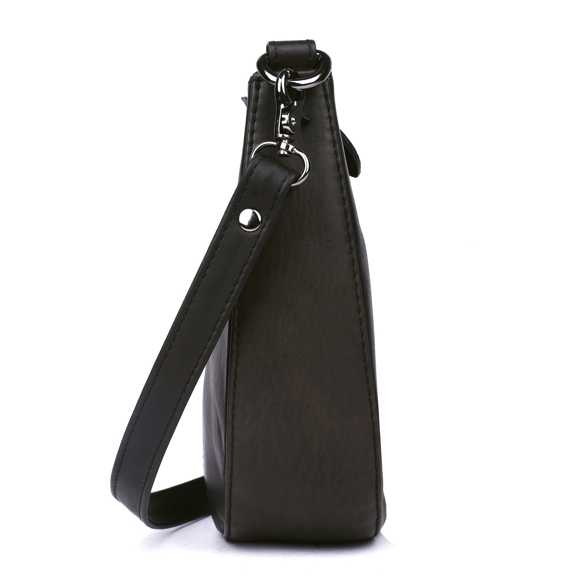 Benthill Schultertasche Damen Echt Leder | Henkeltasche aus hochwertigem Rindsleder | Kleine Vintage Hobo Bag Beutel
