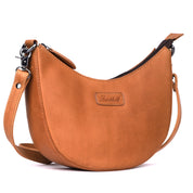 Benthill Schultertasche Damen Echt Leder | Henkeltasche aus hochwertigem Rindsleder | Kleine Vintage Hobo Bag Beutel