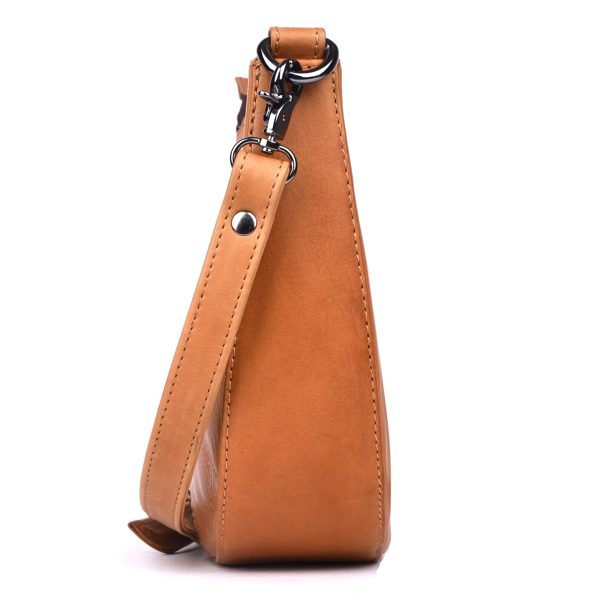 Benthill Schultertasche Damen Echt Leder | Henkeltasche aus hochwertigem Rindsleder | Kleine Vintage Hobo Bag Beutel