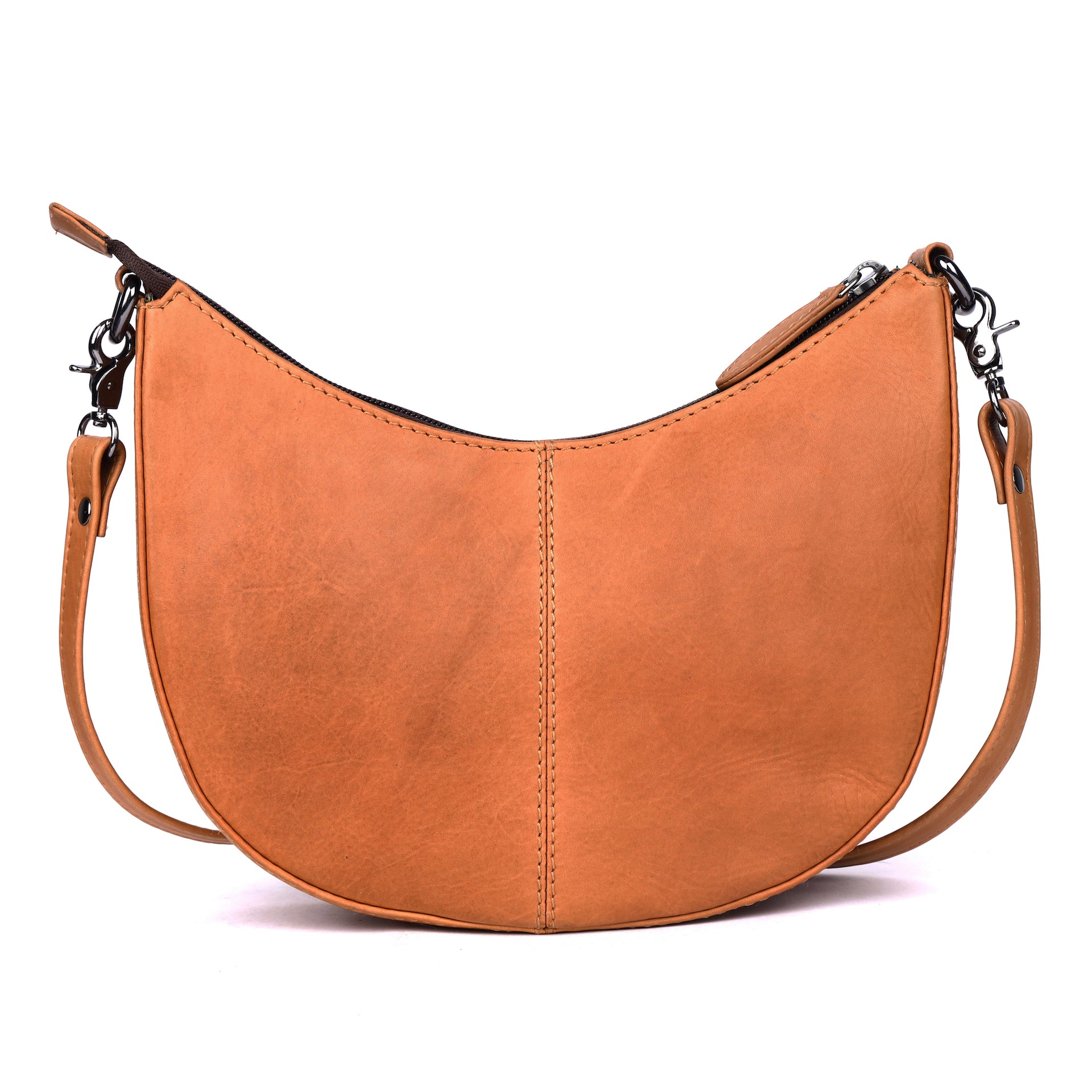 Benthill Schultertasche Damen Echt Leder | Henkeltasche aus hochwertigem Rindsleder | Kleine Vintage Hobo Bag Beutel