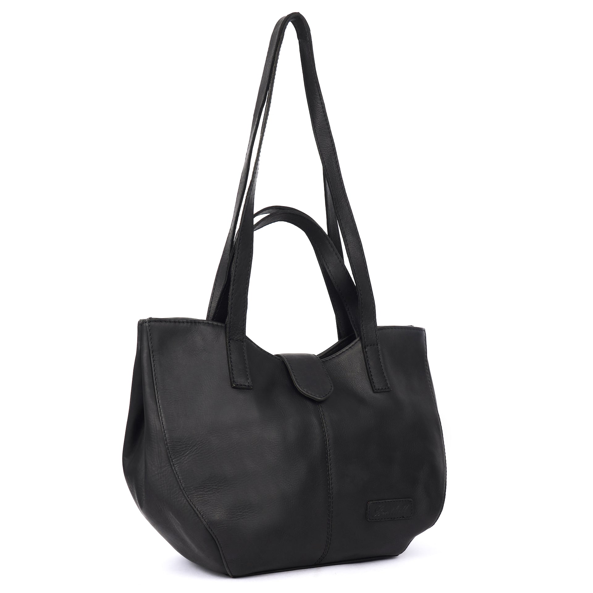 Benthill Umhängetasche Damen Leder | Shopper aus weichem hochwertigem Echtleder | Handtasche Vintage Fashion Bag Beutel | Schultertasche