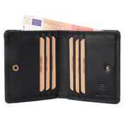 Benthill Kleine Geldbörse Echt Leder RFID | Portmonee Echtleder Damen & Herren | Minibörse Mini Portemonnaie inkl. Geschenkbox