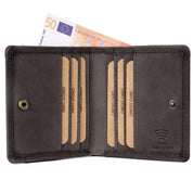 Benthill Kleine Geldbörse Echt Leder RFID | Portmonee Echtleder Damen & Herren | Minibörse Mini Portemonnaie inkl. Geschenkbox