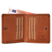 Benthill Kleine Geldbörse Echt Leder RFID | Portmonee Echtleder Damen & Herren | Minibörse Mini Portemonnaie inkl. Geschenkbox