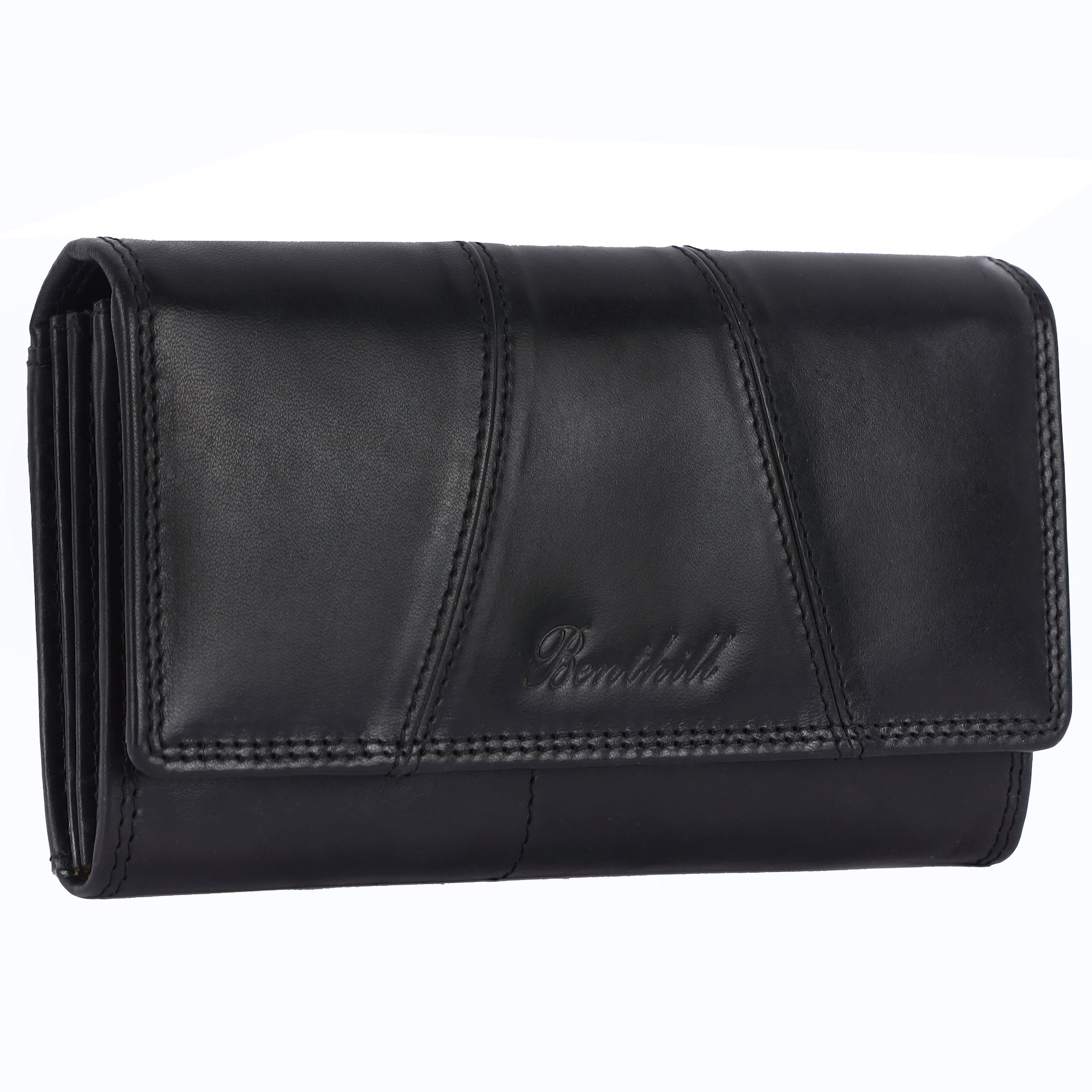 Benthill Portemonnaie Damen Leder - Hochwertige weiche Vintage EchtLeder Damen Geldbörse mit RFID Schutz - Grosse Damenbörse lang - Frauen Portmonee inkl. Geschenkbox