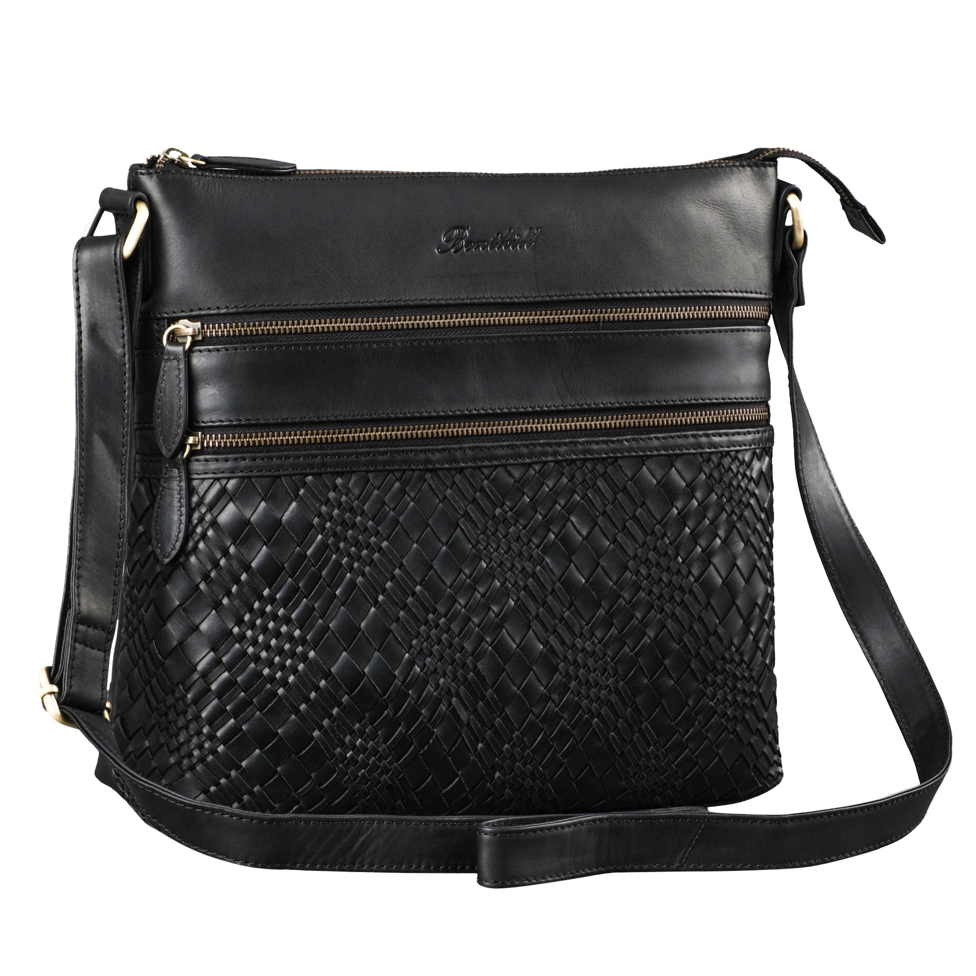 Benthill Schultertasche Damen Echt Leder | Umhängetasche aus echtem Rindsleder | Frauen Handtasche Vintage | Shopper Bag Beutel