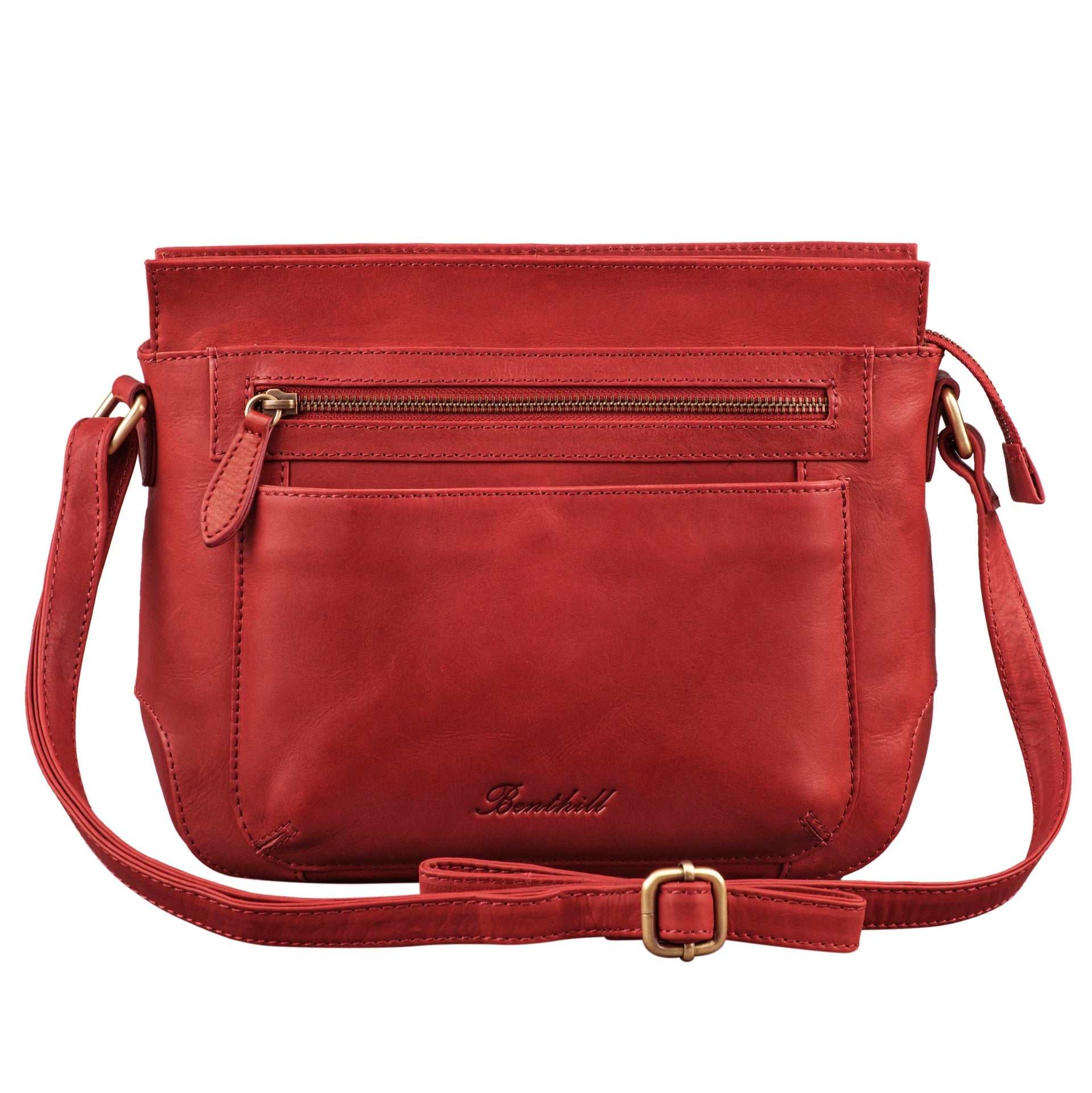 Benthill Echt Leder Damen Schultertasche | Vintage Umhängetasche aus weichem Rindsleder | Ledertasche für Frauen | Kleine Damentasche