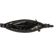 Benthill Echt Leder Umhängetasche | Damen Schultertasche aus Rindsleder | Schmale Vintage Damen Handtasche mit geflochtenem Muster