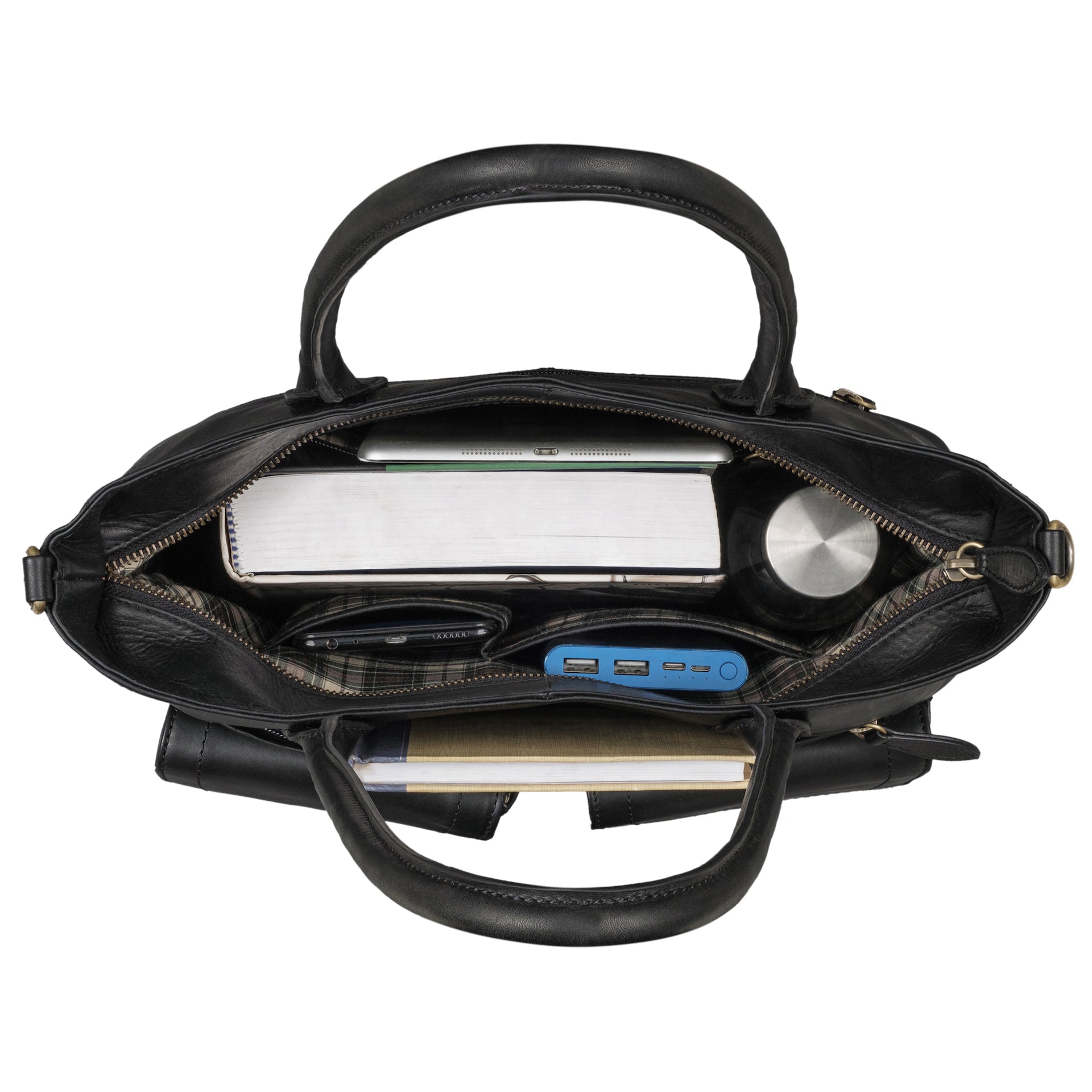 Benthill Handtasche Damen Leder | Vintage Henkeltasche aus echtem Rindsleder | Große Umhängetasche | Echt Leder Shopper