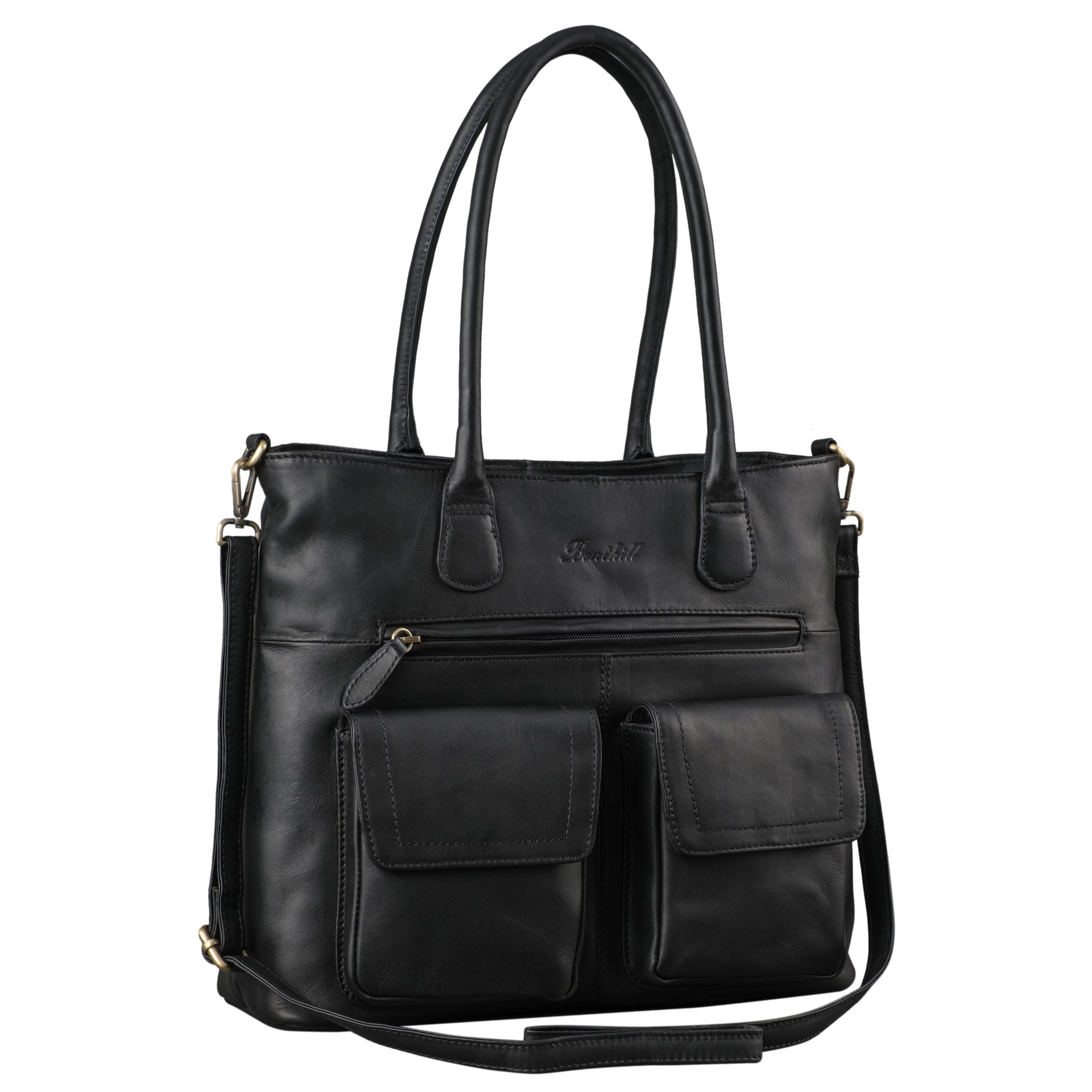 Benthill Handtasche Damen Leder | Vintage Henkeltasche aus echtem Rindsleder | Große Umhängetasche | Echt Leder Shopper