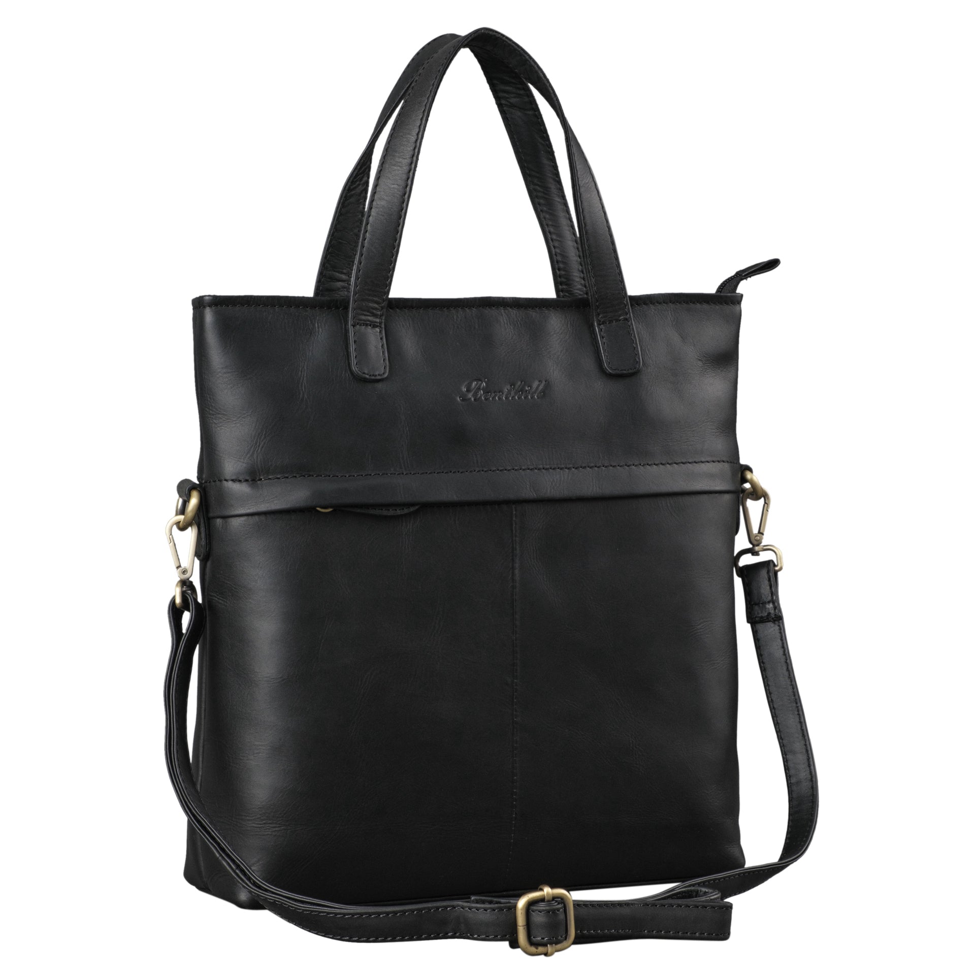 Benthill Leder Shopper Damen | Umhängetasche aus echtem Rindsleder | Große Schultertasche mit Henkeln | Vintage Handtasche