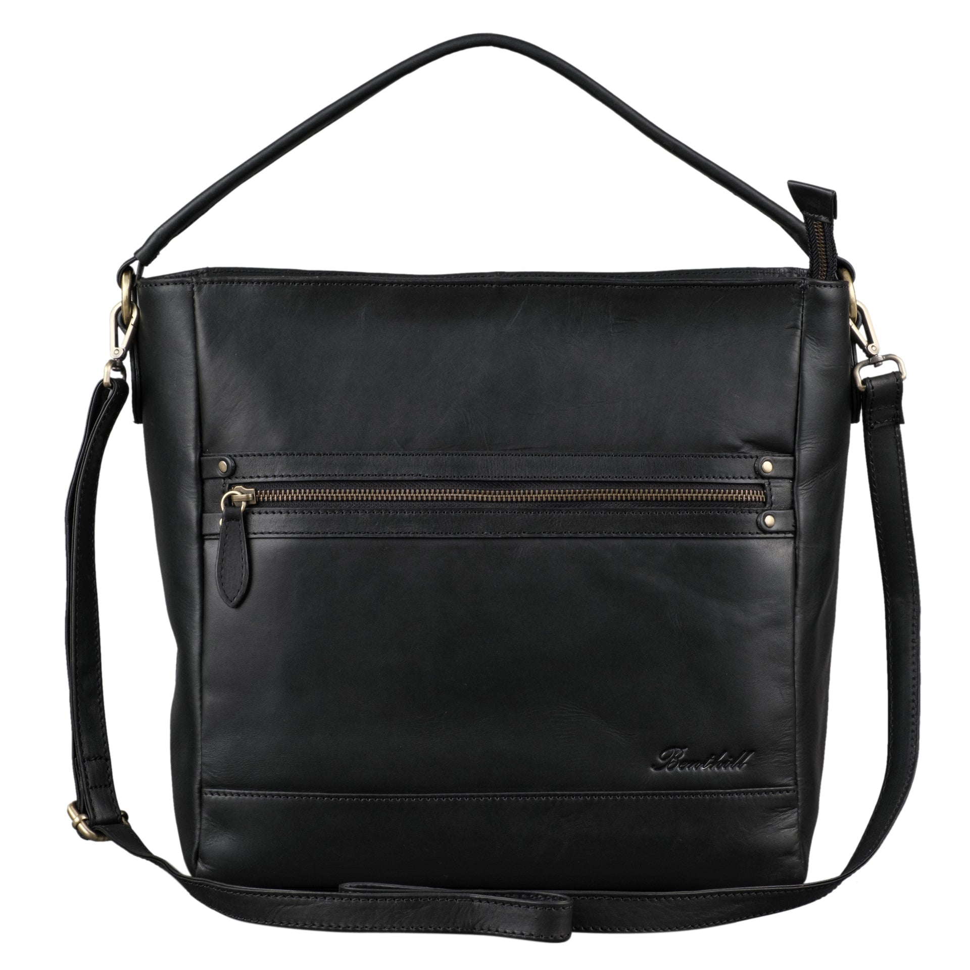 Benthill Leder Handtasche Damen | Ladies Shopper aus echtem Rindsleder | Hochwertige Frauen Schultertasche | Große Vintage Umhängetasche