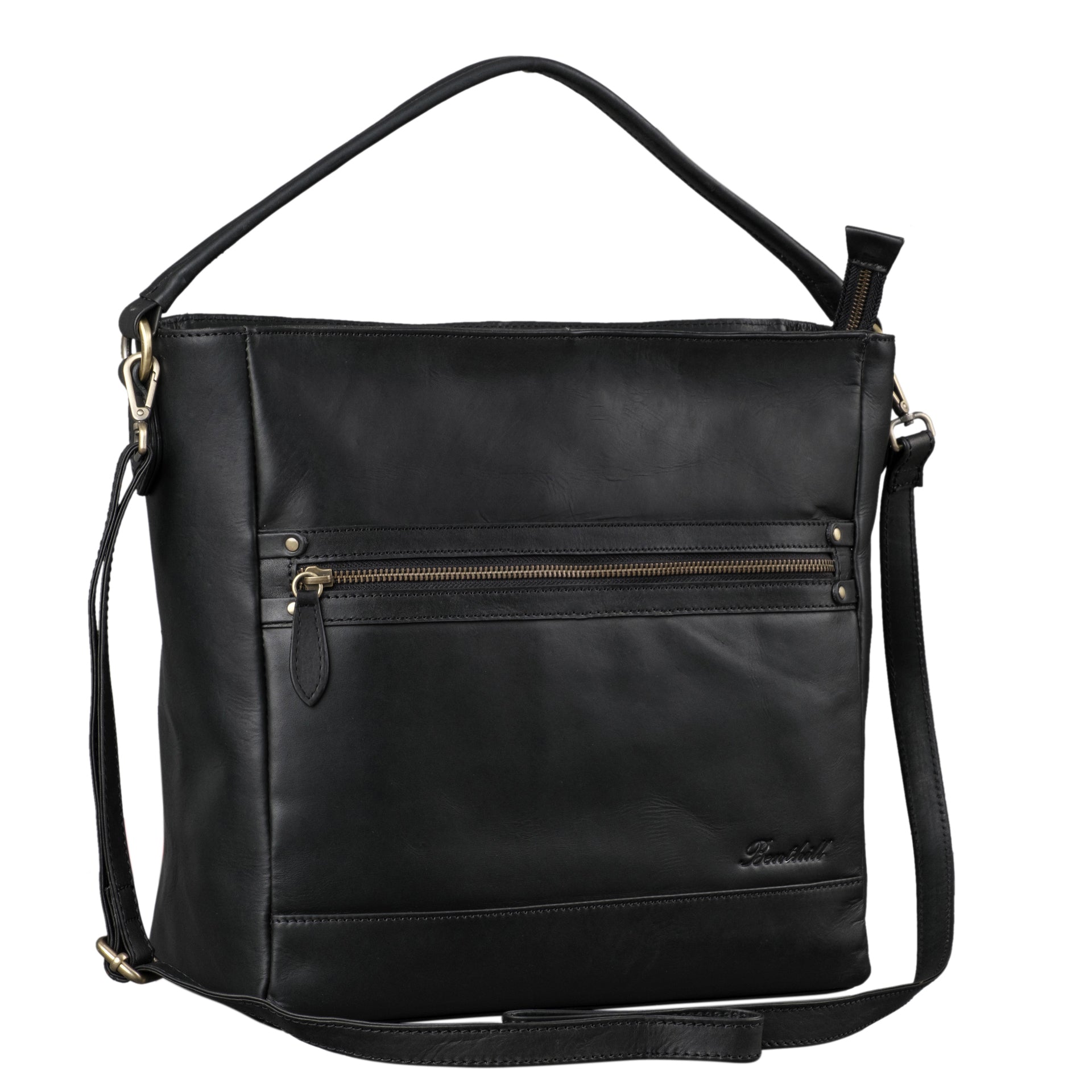 Benthill Leder Handtasche Damen | Ladies Shopper aus echtem Rindsleder | Hochwertige Frauen Schultertasche | Große Vintage Umhängetasche