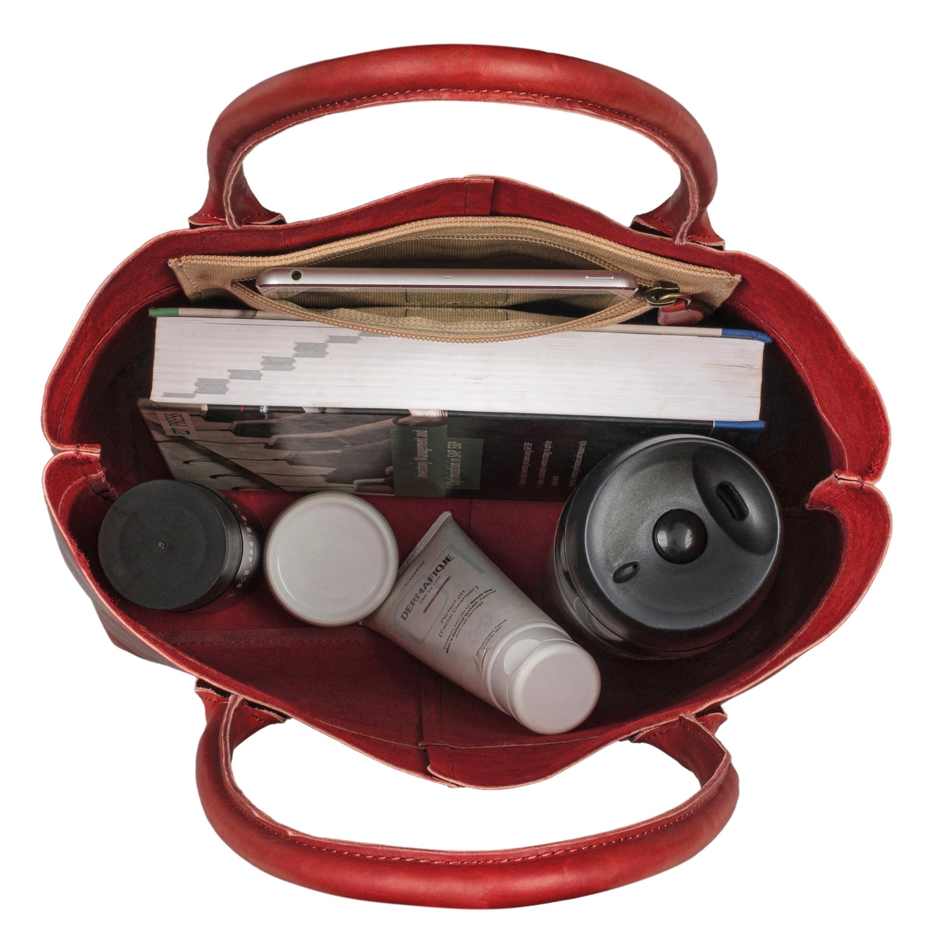 Benthill Shopper Leder Damen | Einfache Schultertasche ohne Reißverschluss | Vintage Handtasche aus echtem Rindsleder | Hochwertiger Beutel