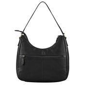 Benthill Handtasche Damen Echt Leder | Schultertasche aus echtem Rindsleder | Umhängetasche mit Reißverschluss | Ledertasche mit Henkel & Umhängegurt
