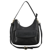 Benthill Handtasche Damen Echt Leder | Schultertasche aus echtem Rindsleder | Umhängetasche mit Reißverschluss | Ledertasche mit Henkel & Umhängegurt