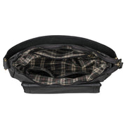 Benthill Handtasche Damen Echt Leder | Schultertasche aus echtem Rindsleder | Umhängetasche mit Reißverschluss | Ledertasche mit Henkel & Umhängegurt